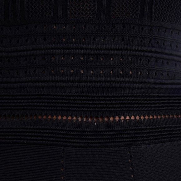 NWOT Zara Open Knit Little Black Dress - Picture 6 of 6